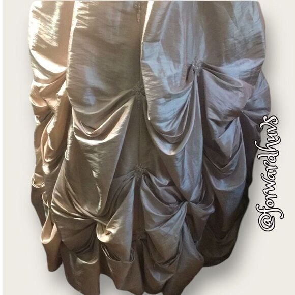 Prom-Ready Christian Michele Strapless Rose Belle Gown - Size 2 - Picture 12 of 13